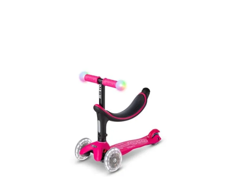 Micro Mobility Kickboard Mini2Grow Deluxe Magic LED, Pink