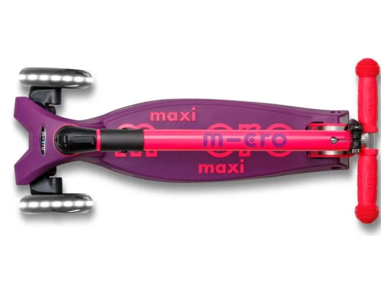 Micro Mobility Scooter Maxi Micro Deluxe Foldable Neon LED Ultra Pink
