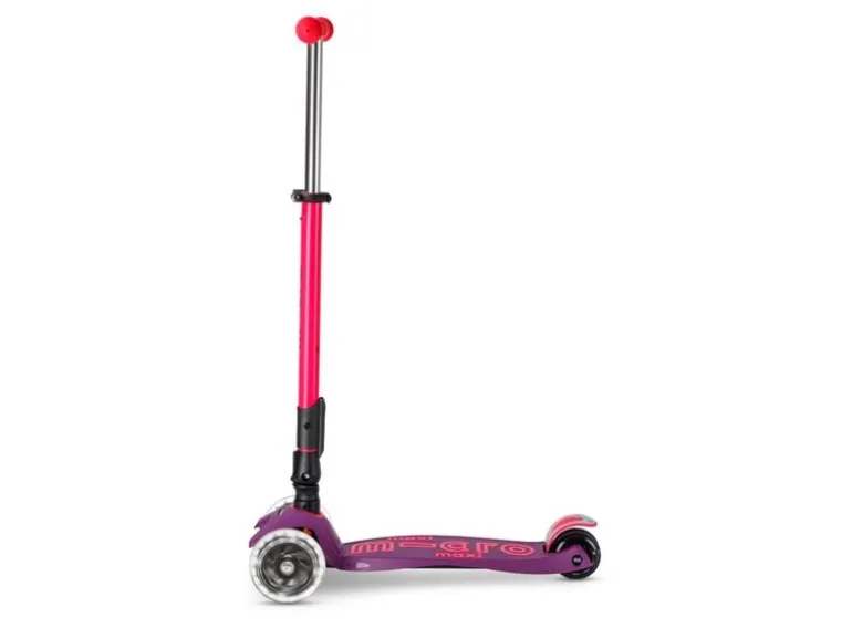 Micro Mobility Scooter Maxi Micro Deluxe Foldable Neon LED Ultra Pink