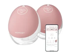 momcozy M9 Doppelte Milchpumpe rosa Elektrisch
