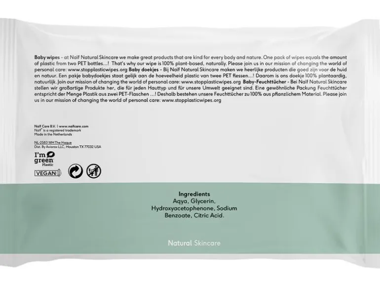 NAÏF Feuchttücher kunststofffrei Einzelpackung 54 Stk.