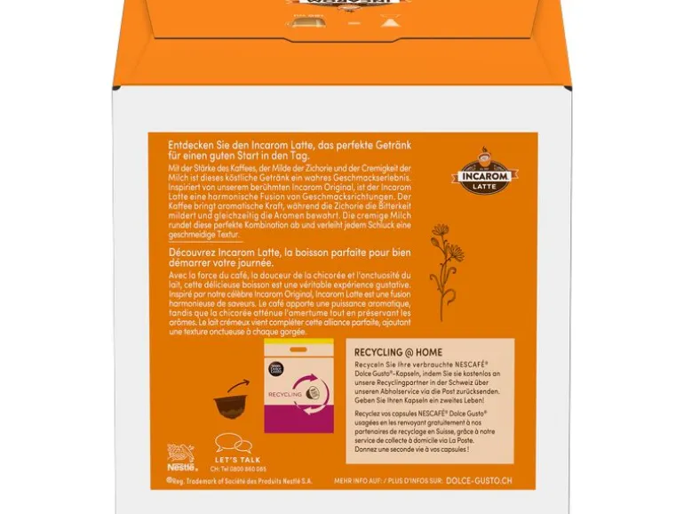 Nescafé Kaffeekapseln Dolce Gusto Incarom Latte 30 Stück