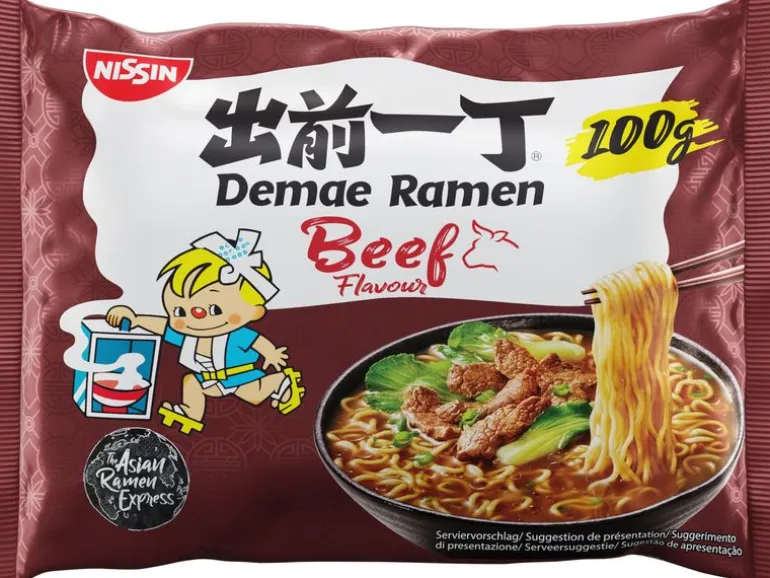 Nissin Food Fertiggericht Nudelsuppe Beef 5 x 100 g