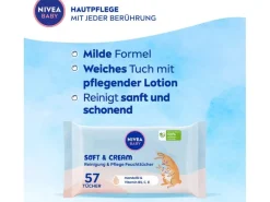 NIVEA BABY Feuchttücher Soft and Cream 4 x 57 Stück