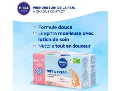 NIVEA BABY Feuchttücher Soft & Cream Trio 3 x 57 Stk.