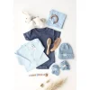Oykami Baby Geschenkbox Blau «Verona» Hase Weiss