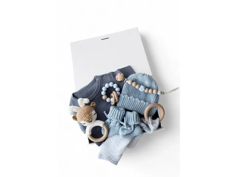 Oykami Baby Geschenkbox Blau Palermo Hirsch