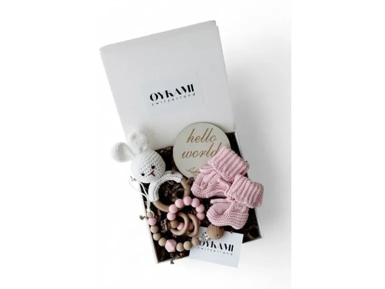 Oykami Baby Geschenkbox Rosa Phoenix Hase