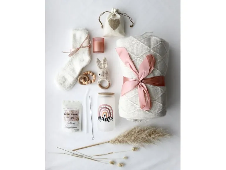 Oykami Mama und Baby Geschenkbox «Kapstadt» Weiss/Rosa