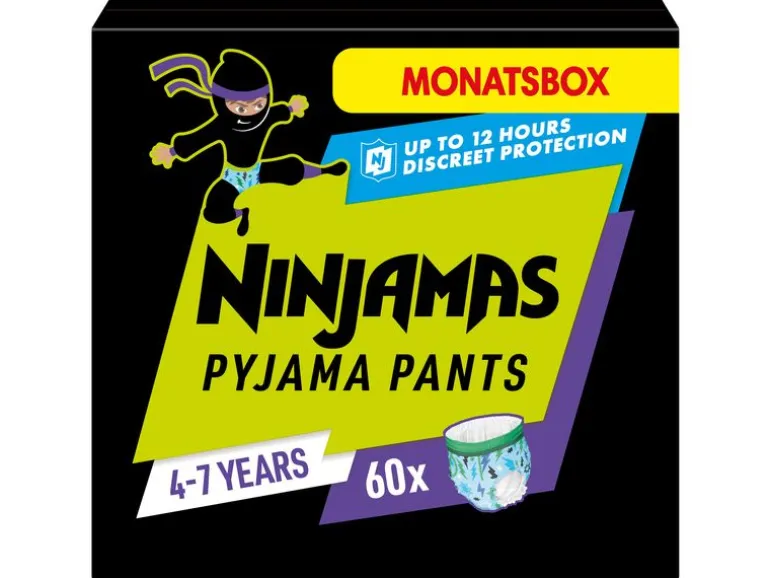 Pampers Nachtwindeln Ninjamas Jungs 4-7 Jahre, 60 Stk.