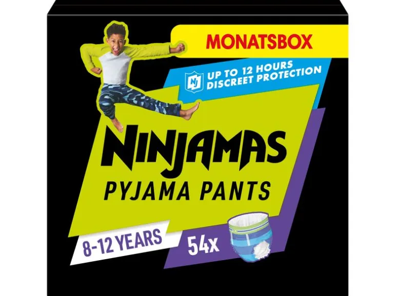 Pampers Nachtwindeln Ninjamas Jungs 8-12 Jahre, 54 Stk.