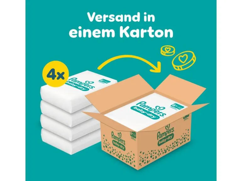 Pampers Windeln Baby Dry Extra Large Grösse 6+