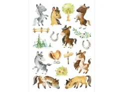 Papierdrachen Tattoo Set Pferde und Lesefreunde