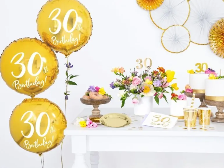 Partydeco PartyDeco Geburtstagskerze Ziffer 0 Gold 1 Stück