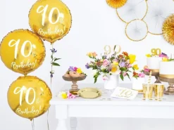 Partydeco PartyDeco Geburtstagskerze Ziffer 9 Gold 1 Stück