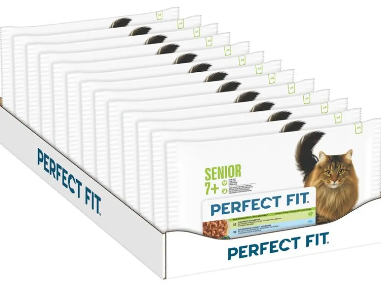 Perfect Fit Nassfutter Senior 7+ Truthahn und Fisch 4 x 85g