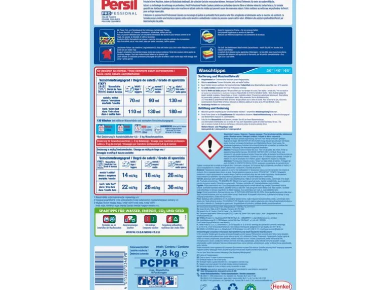 Persil Professional Pulverwaschmittel Color Professional 130 WG, 7.8 kg