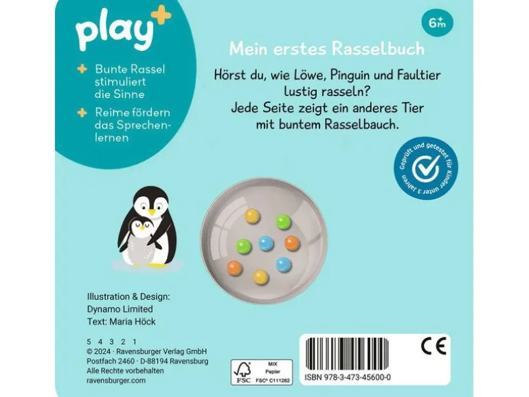 play+ Bilderbuch schütteln, rasseln, spielen: Erste Tiere