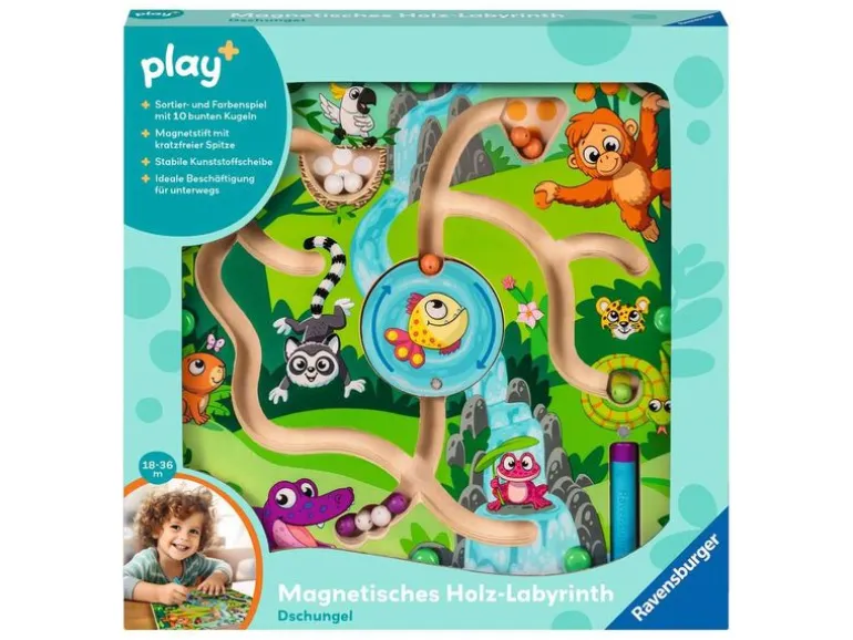 play+ Magnetlabyrinth Dschungel