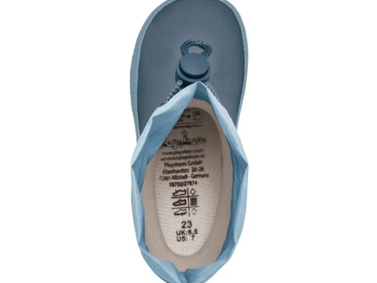 Playshoes Barfuss-Gummistiefel uni Gr. 22, Marineblau