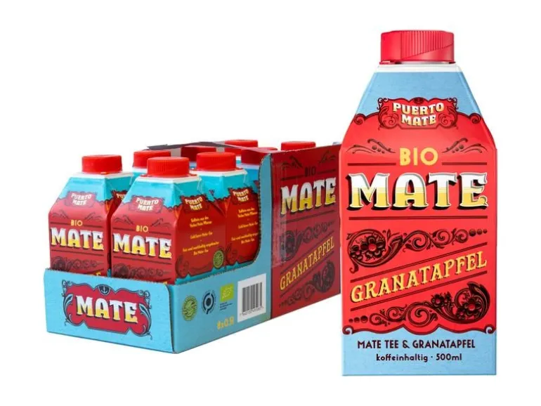Puerto Mate Bio – Mate & Granatapfel 8 x 0.5 l