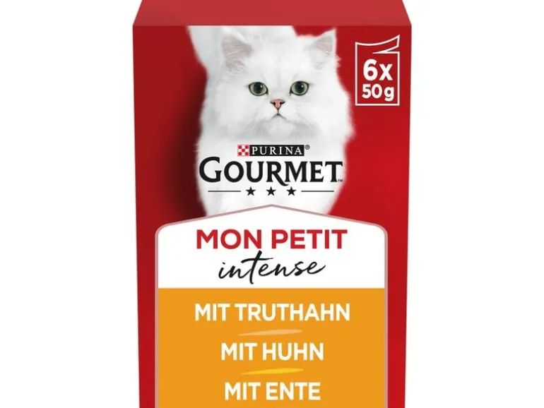 Purina Gourmet Nassfutter Mon Petit Intense mit Geflügel 6 x 50 g