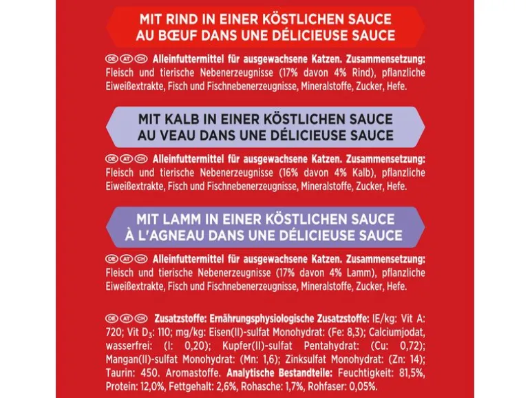 Purina Gourmet Nassfutter Mon Petit Intense Fleisch 6 x 50 g