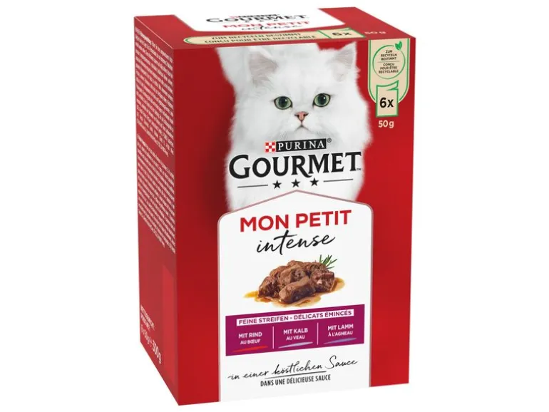 Purina Gourmet Nassfutter Mon Petit Intense Fleisch 6 x 50 g