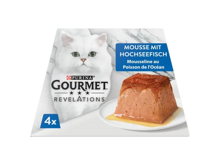 Purina Gourmet Nassfutter Revelations Mousse Hochseefisch 4 x 57g