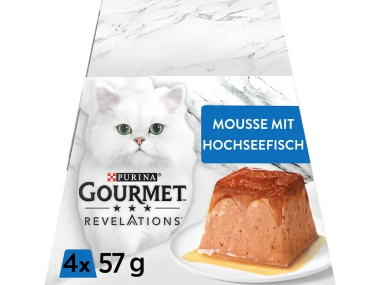 Purina Gourmet Nassfutter Revelations Mousse Hochseefisch 4 x 57g
