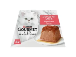 Purina Gourmet Nassfutter Revelations Mousse Lachs mit Sauce 4 x 57 g