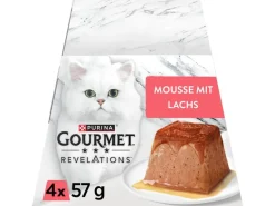 Purina Gourmet Nassfutter Revelations Mousse Lachs mit Sauce 4 x 57 g
