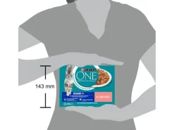 Purina ONE Nassfutter SENIOR 7+ in Sosse Lachs/Karotten,8 x 85g