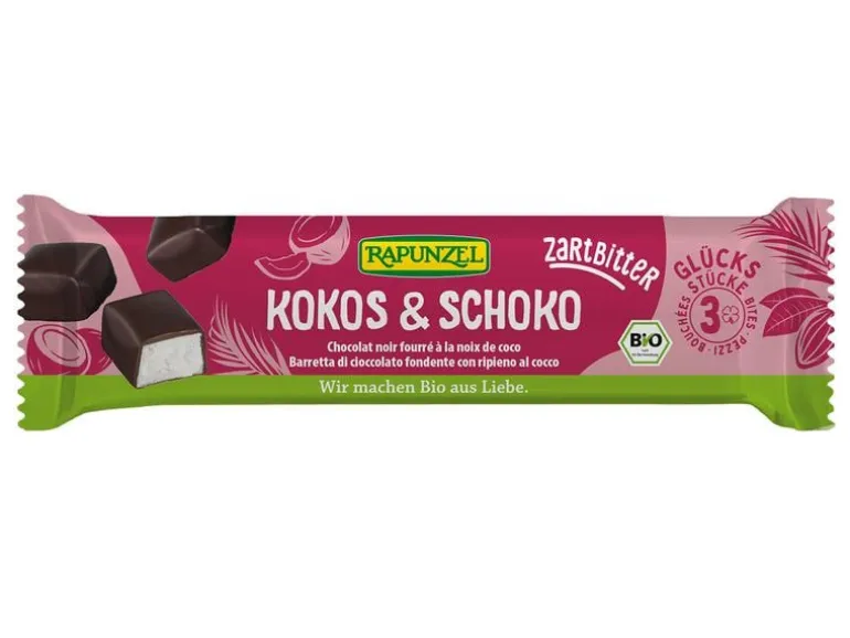 Rapunzel Schokolade Kokos-Happen zartbitter 50 g
