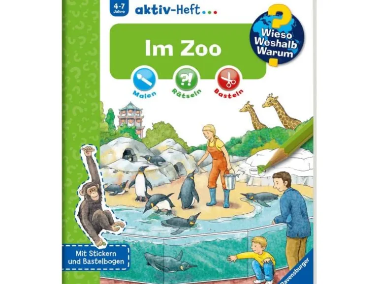 Ravensburger Kinder-Sachbuch WWW Aktiv-Heft: Im Zoo