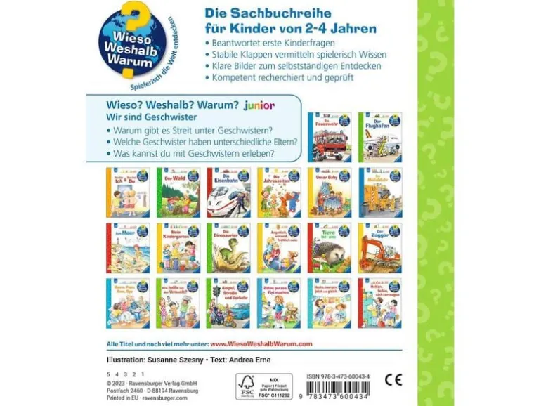 Ravensburger Kinder-Sachbuch WWW Wir sind Geschwister