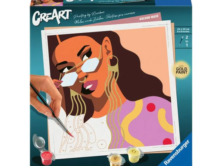 Ravensburger Malen nach Zahlen CreArt, Adults Trend – Goldene Muse