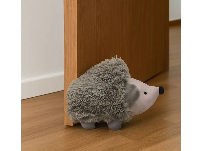 relaxdays Türsicherung Igel 34 cm Braun/Grau