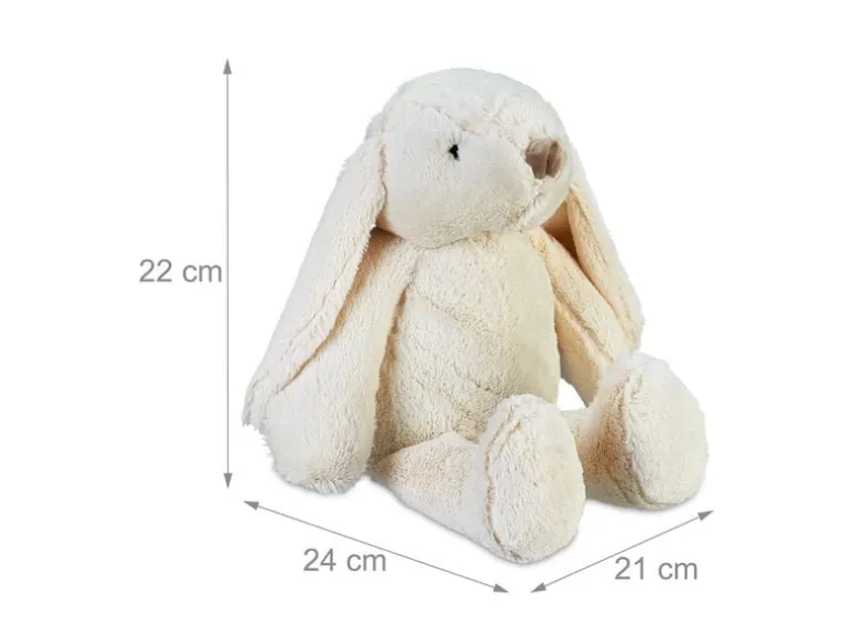 relaxdays Türstopper Hase Stoff Creme