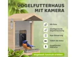 Sanilu Vogelfutterhaus mit Kamera ohne Solarpanel
