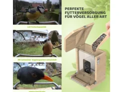 Sanilu Vogelfutterhaus mit Kamera mit Solarpanel