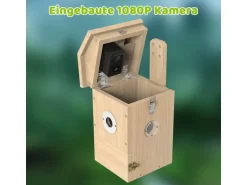 Sanilu Vogel Nistkasten mit Kamera, Solarpanel inklusive