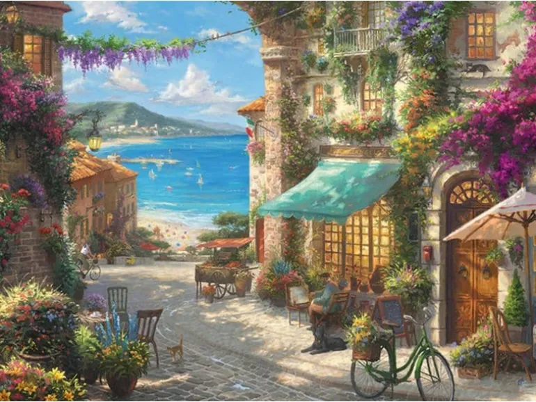 Schmidt Puzzle Café an der italienischen Riviera 1000 Teile
