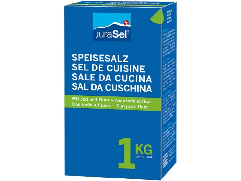 Schweizer Salinen Speisesalz mit Jod und Fluor 1 kg