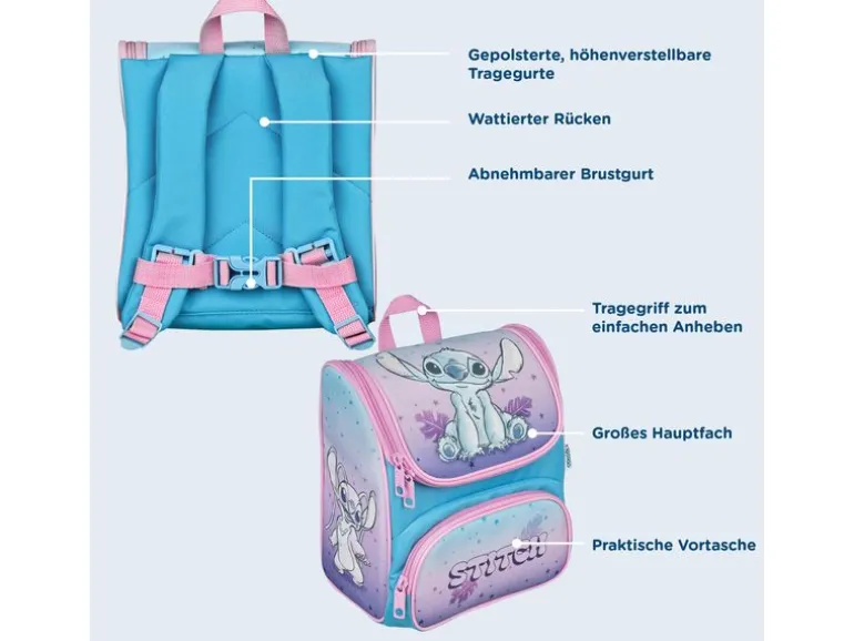 Scooli Rucksack Cutie Lilo und Stitch 6.5 L, Rosa