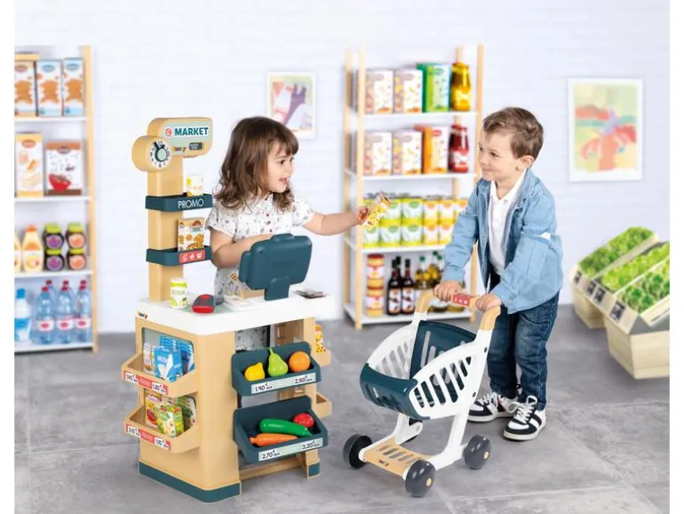 Smoby City-Markt mit Einkaufswagen