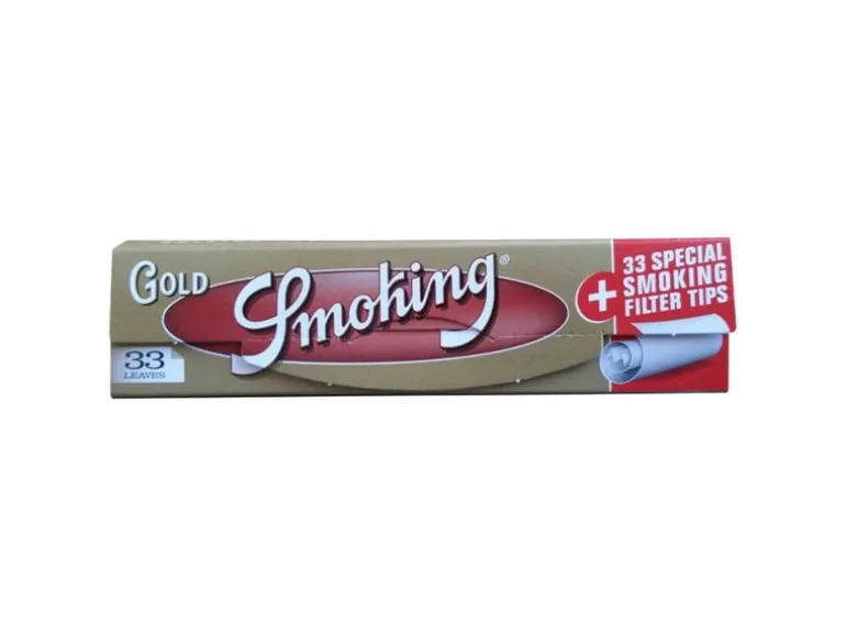 Smoking Zigarettenpapier Gold, King Size, mit Filtern