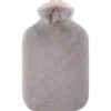 Sänger Bettflasche Plüschbezug super soft grau Grau
