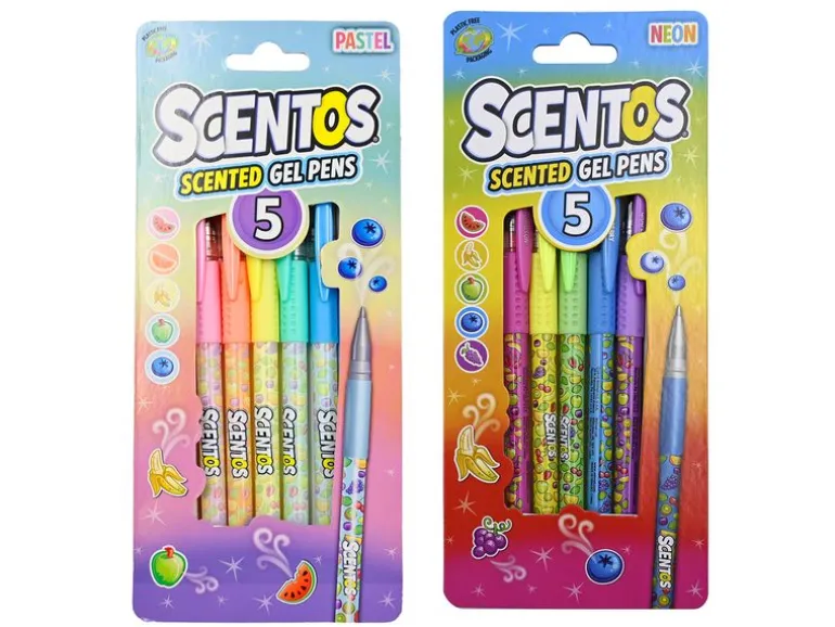 Sombo SCENTOS 5 Gelstifte 5 Stück, Neon und Pastell mit Duft