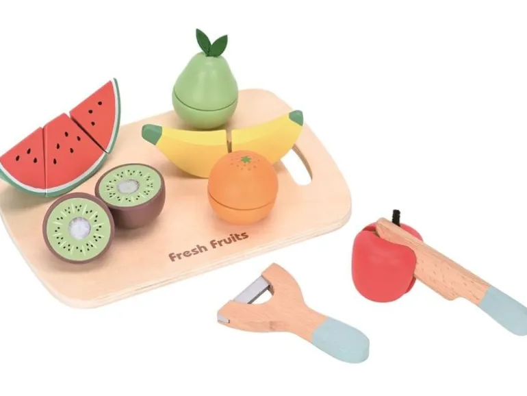 Spielba Holzspielwaren Früchte-Set zum Schneiden